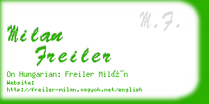 milan freiler business card